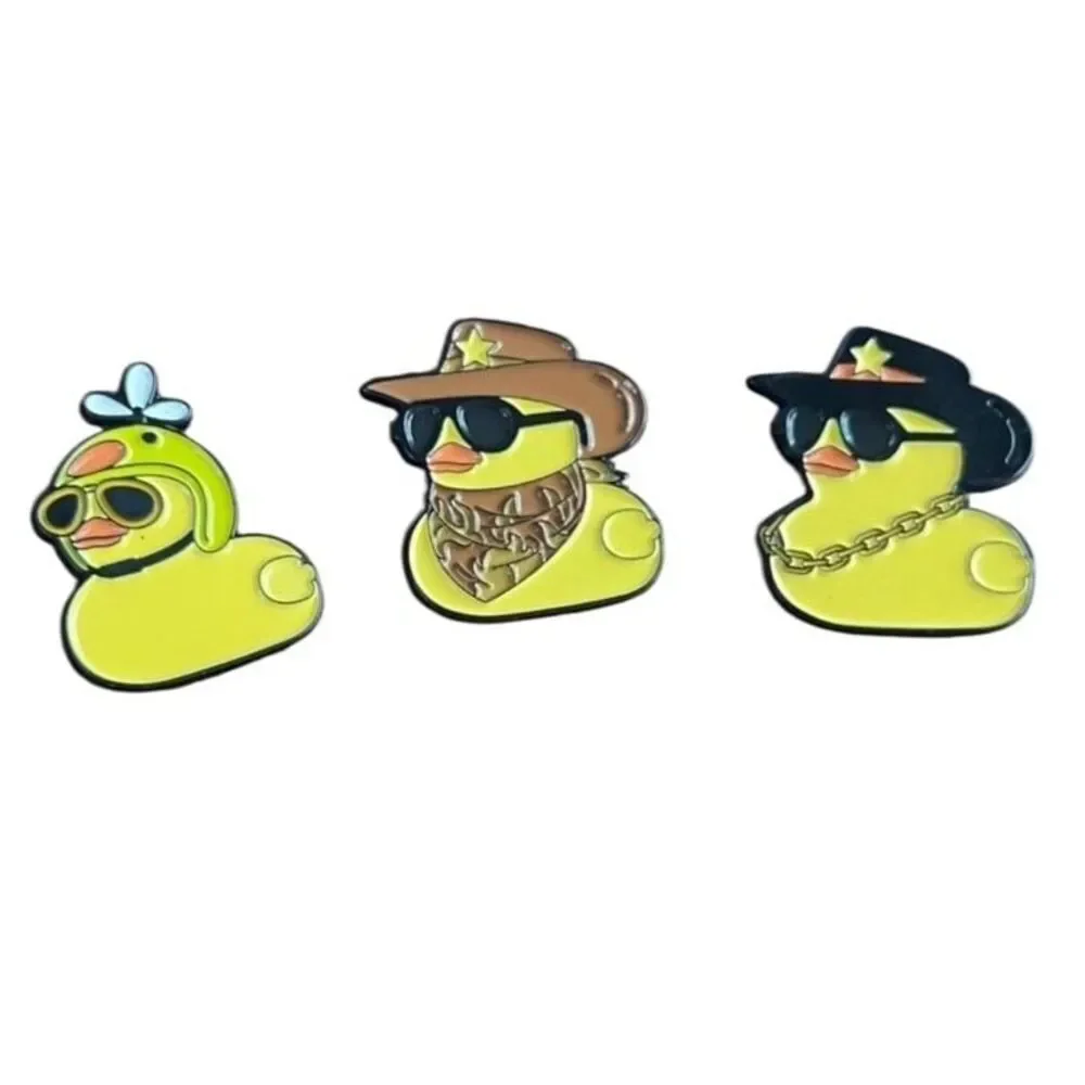 Rubber Duckie Helmet Brooch Enamel Pin